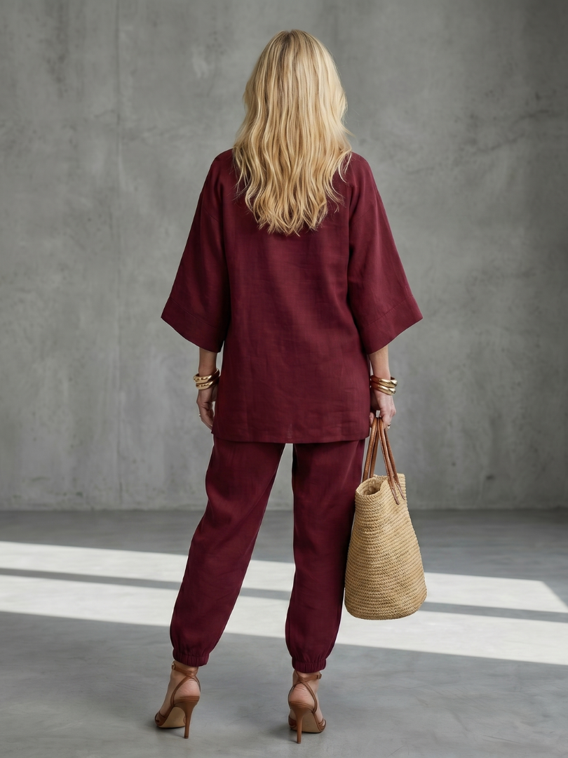 Cecily | V-Neck Tunic Set