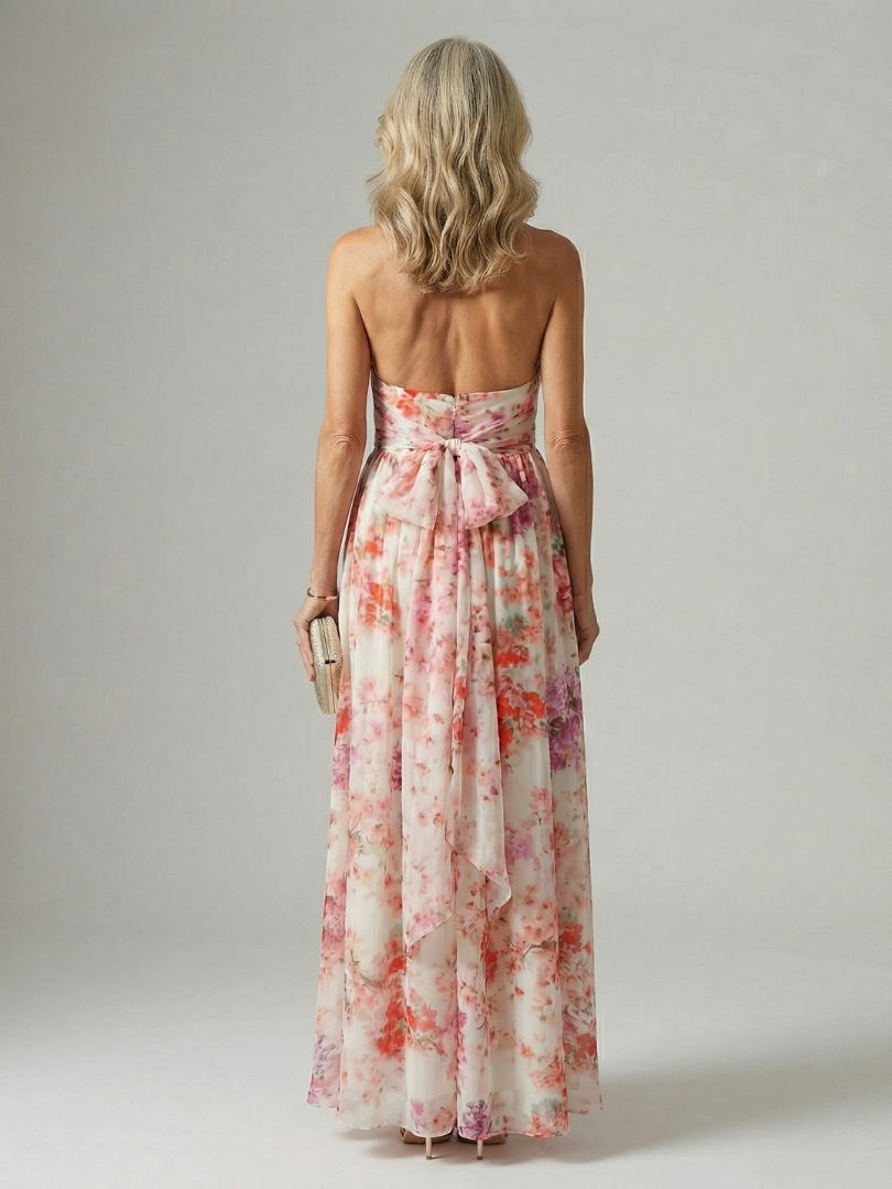 Lightweight Floral Halter Maxi Dress