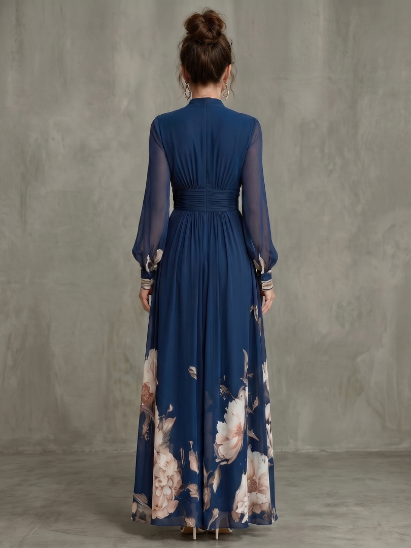 Maya | Pleated-Skirt Maxi Dress