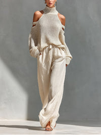 Camilla - Fashionable Complete Set in Knit and Linen