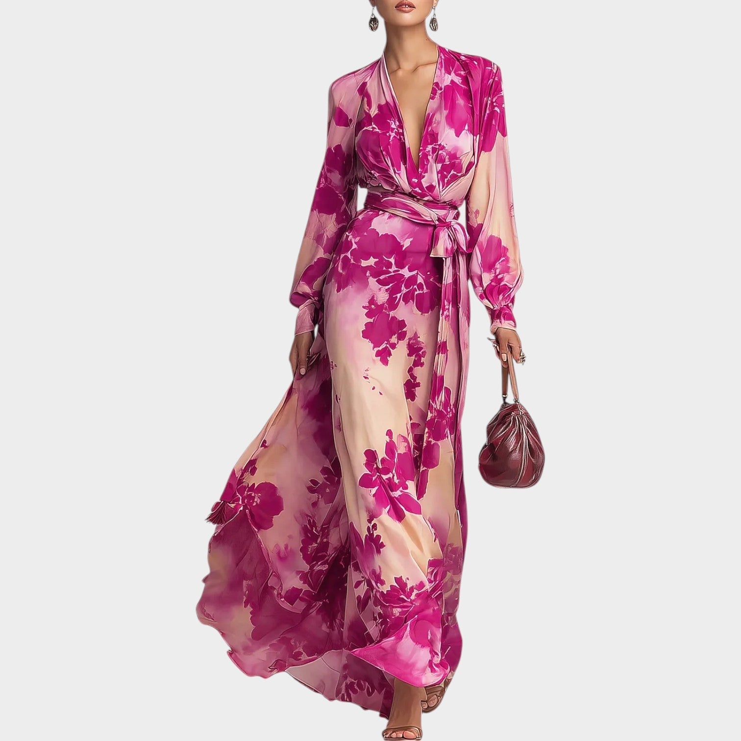 Imani | Flowy Floral Wrap Dress