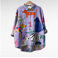 M&H | Dog Print Blouse