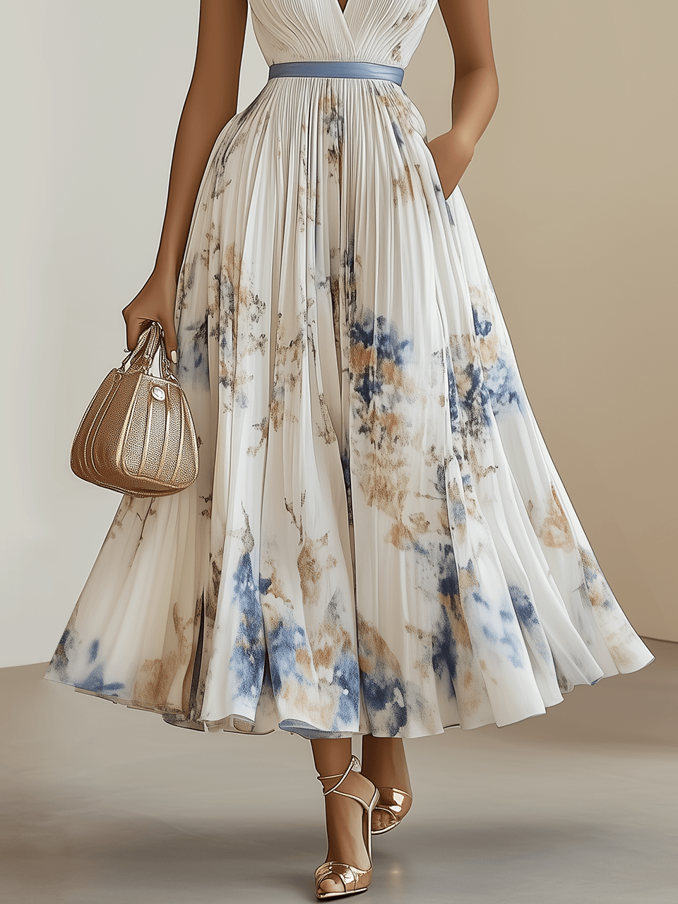 M&H | Pleated Midi Dress