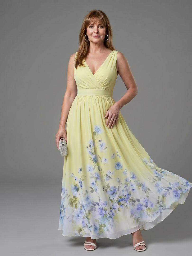 Harper | Sleeveless V-Neck Midi Dress
