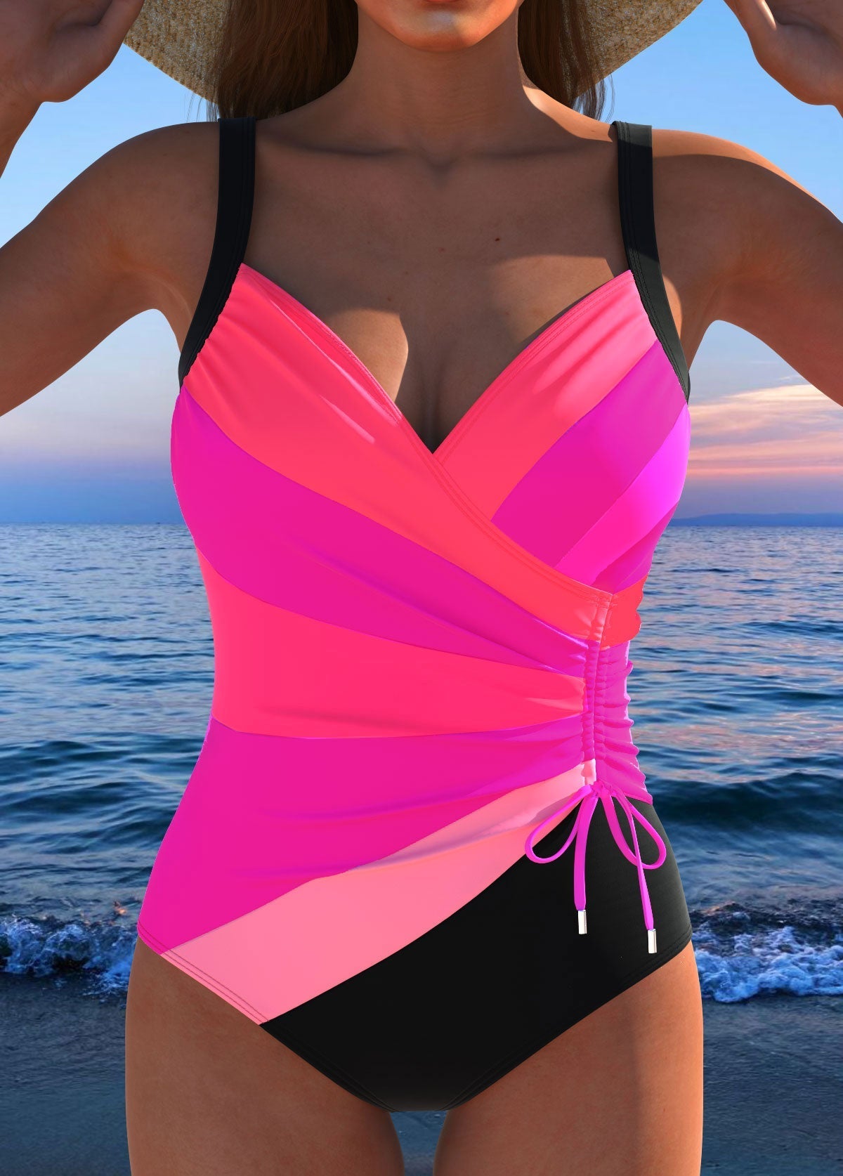 Jasmine | Surplice One-Piece Swimsuit