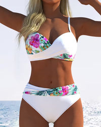 Sierra | Bralette Bikini, Colorblock Print