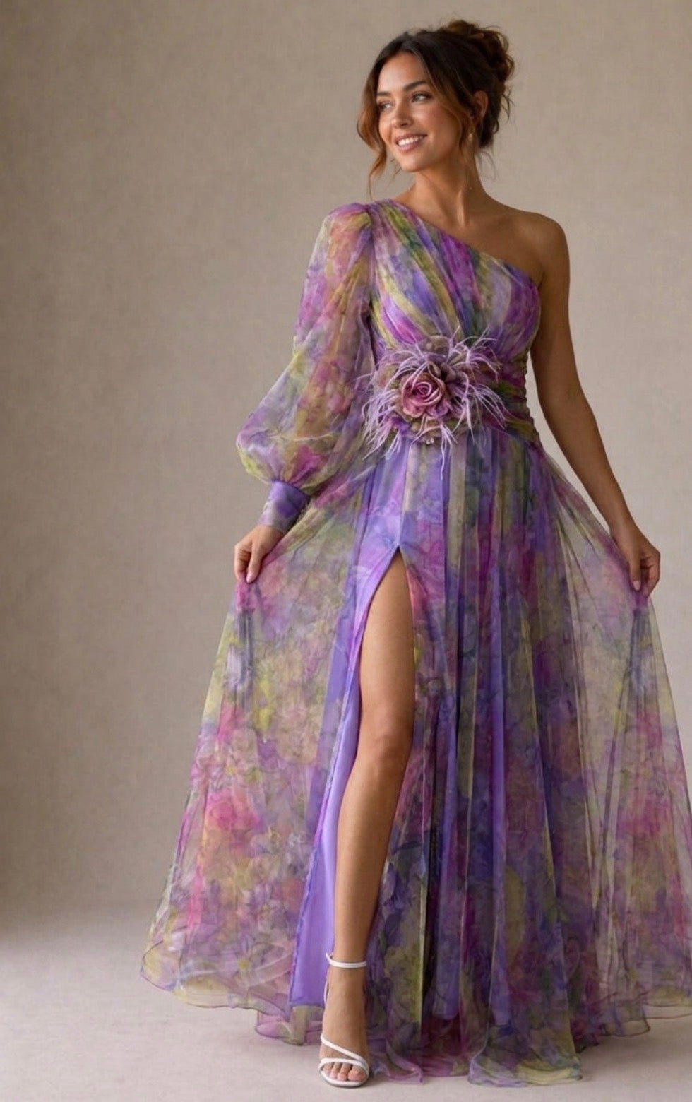 Avery | Long-Sleeve Tulle Gown