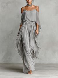 Imani | Chiffon Cold-Shoulder Set