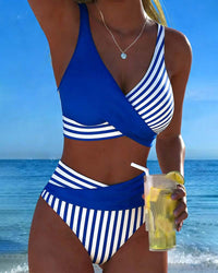 Harper | High-Waisted Striped Bikini