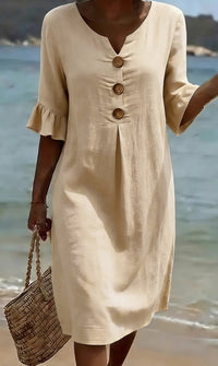 Casual women's dress with floral print