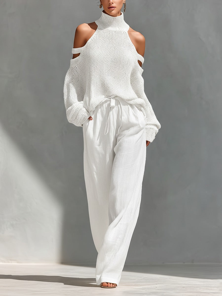 Camilla - Fashionable Complete Set in Knit and Linen