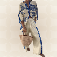 M&H | Linen-Cotton Blouse & Pants Set