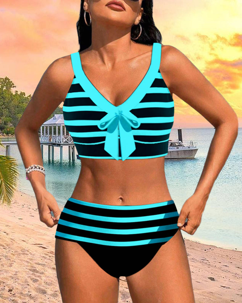Madison | Striped High-Waisted Bikini