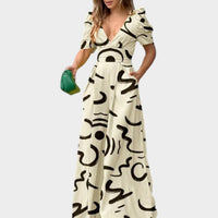 Sienna | Abstract Print Maxi Dress