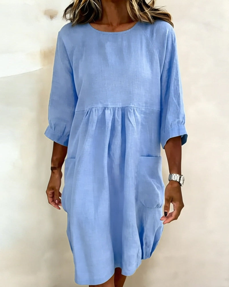 Three-Quarter Sleeve Dress