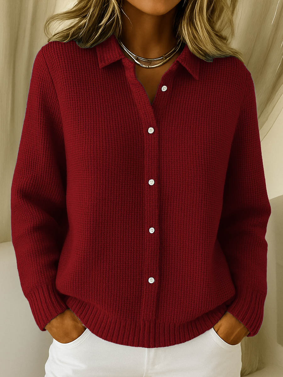Imani | Collared Button-Front Sweater