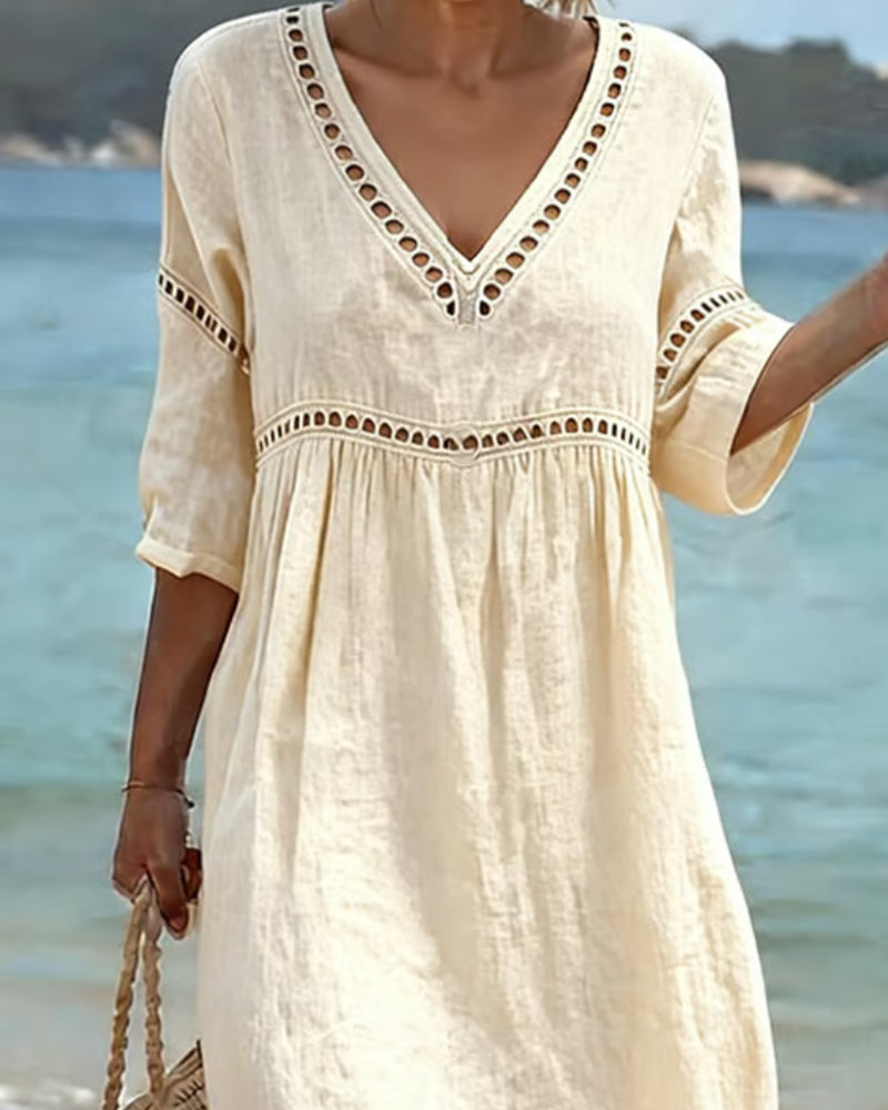 Amelia | Cotton A-Line Midi Dress