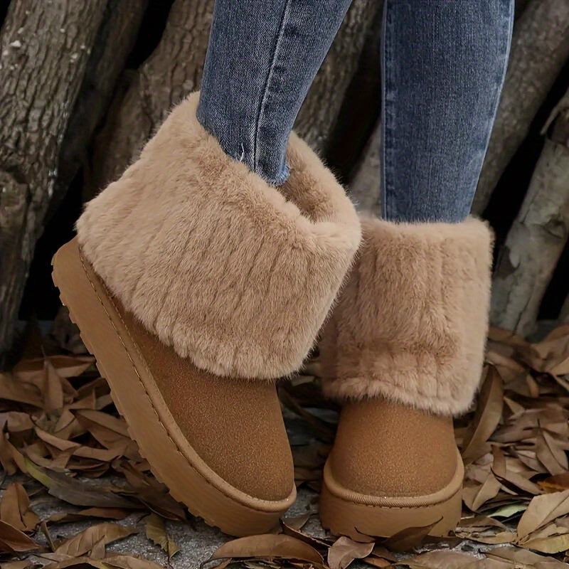 Elspeth | Cosy Platform Ankle Winter Boots