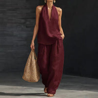 Ava | Linen-Textured Two-Piece Set