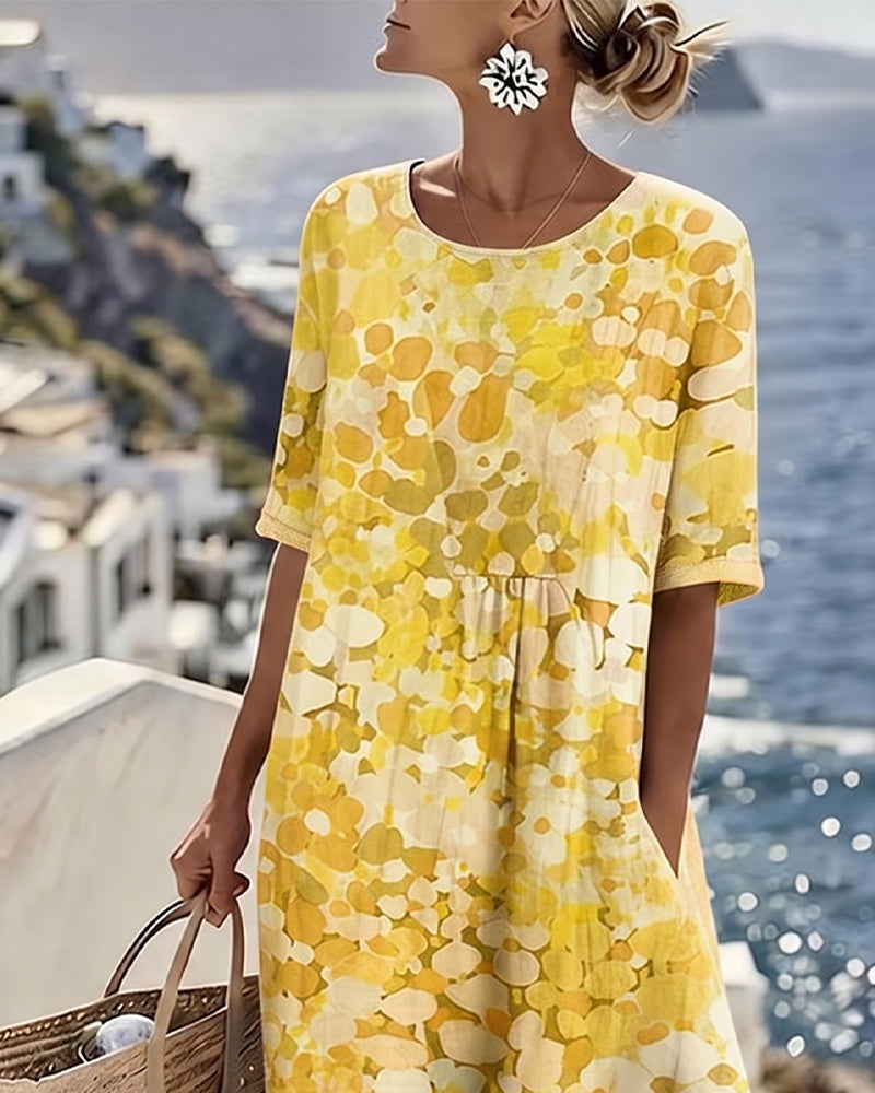 Sierra | A-Line Cotton-Blend Midi Dress