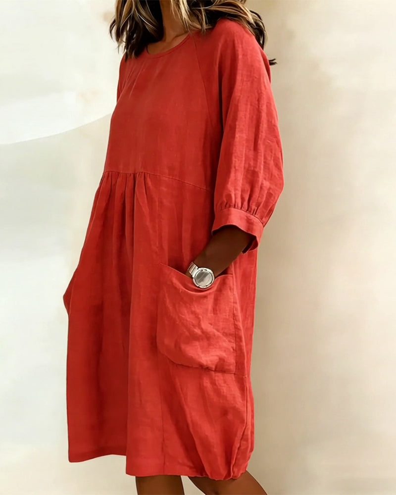 Three-Quarter Sleeve Dress