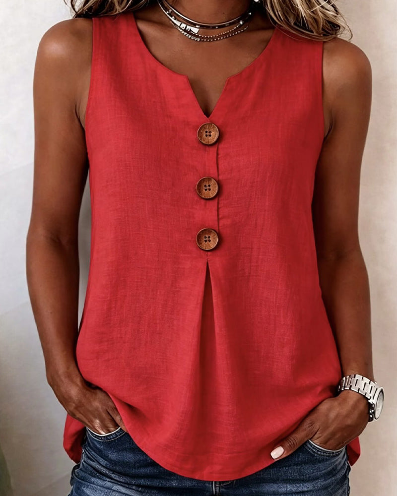 Harper | Cotton-Linen Tank Top