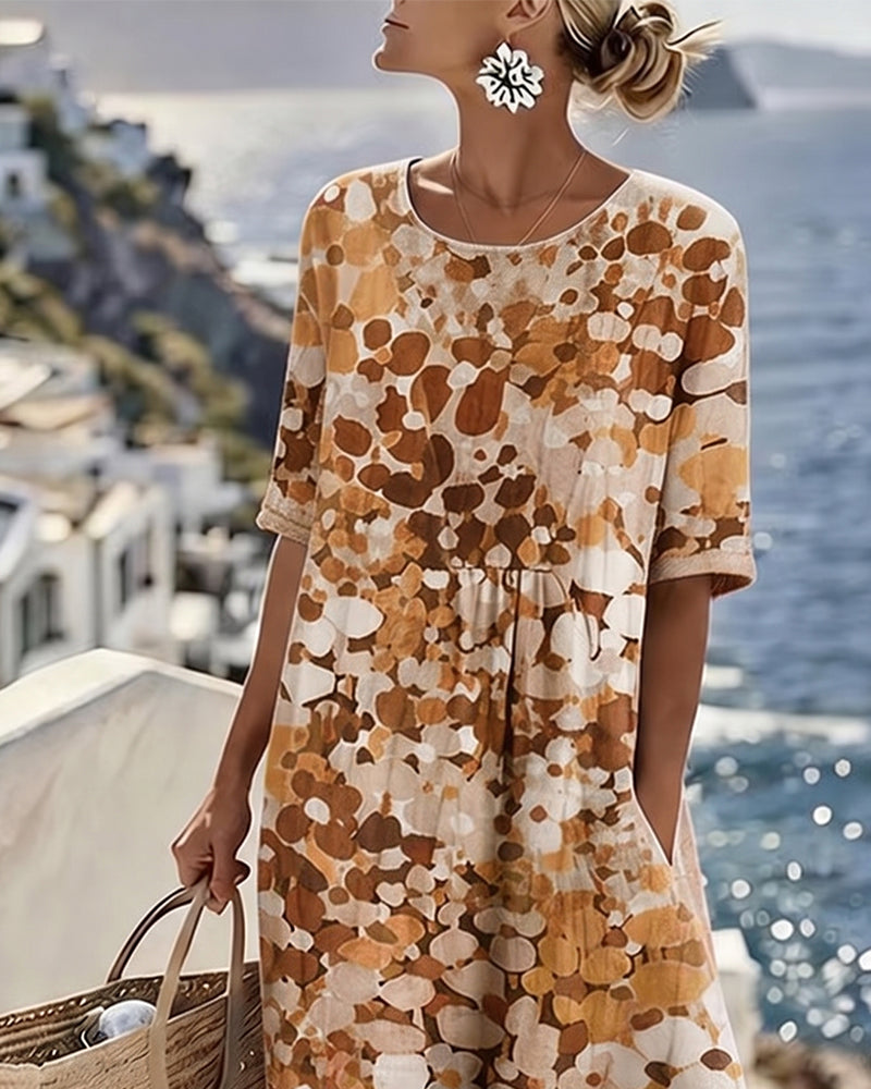 Sierra | A-Line Cotton-Blend Midi Dress