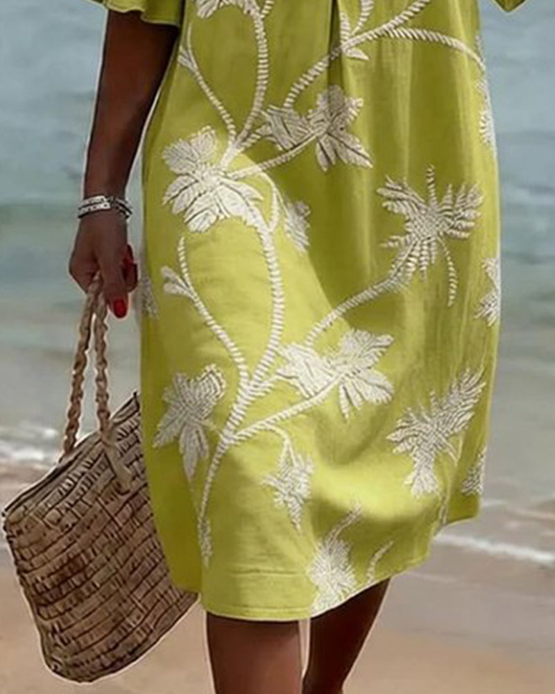 Sofia | A-Line Cotton-Blend Mini Dress