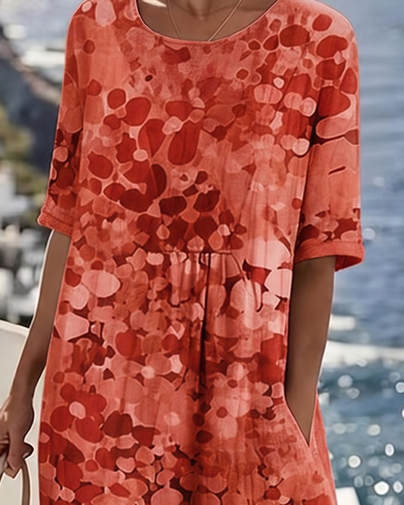 Sierra | A-Line Cotton-Blend Midi Dress