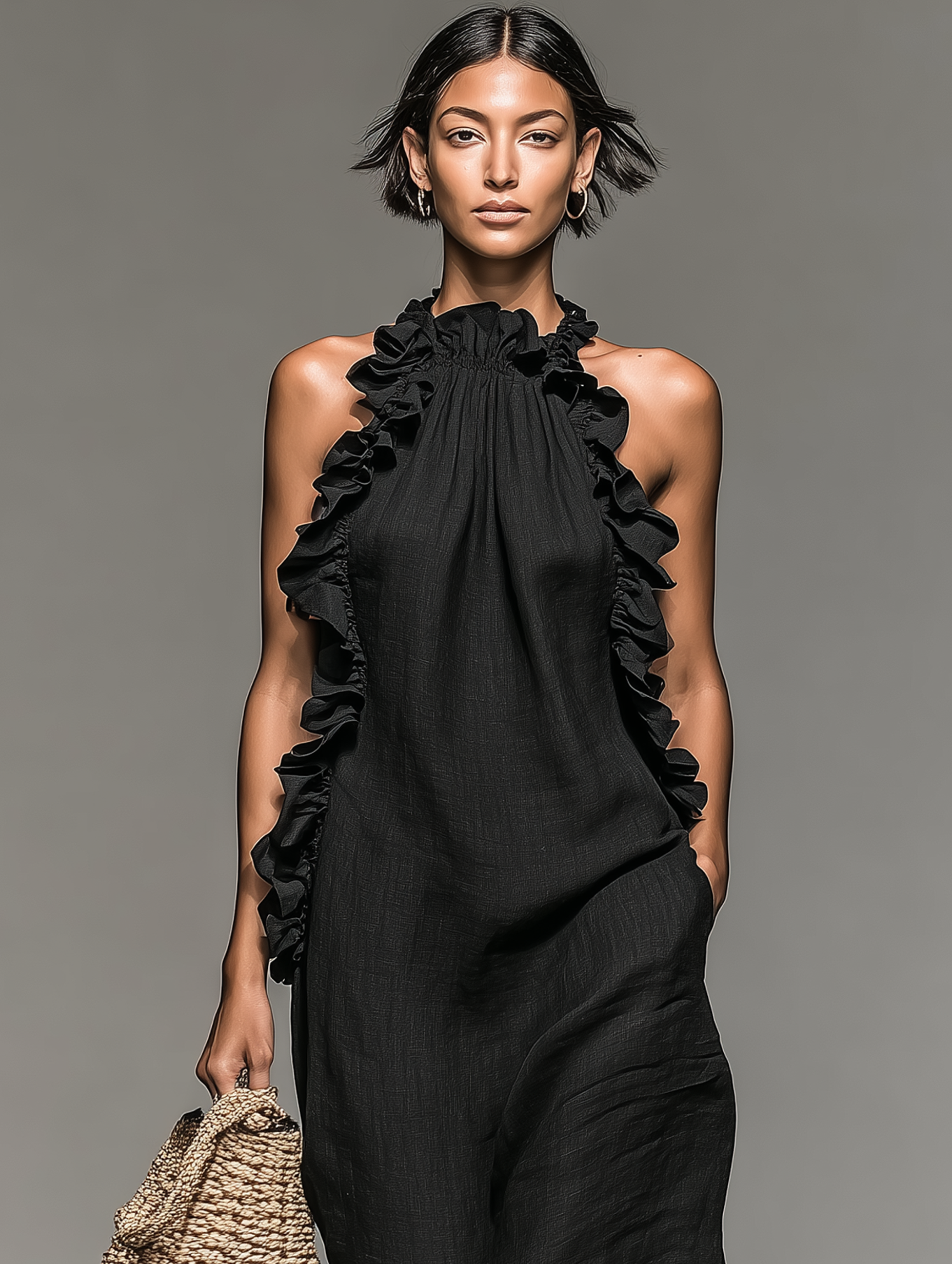 Aisha | Sleeveless Linen-Blend Maxi Dress