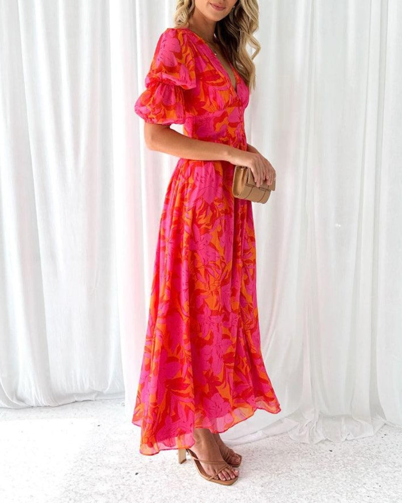Maya | V-Neck Maxi Dress