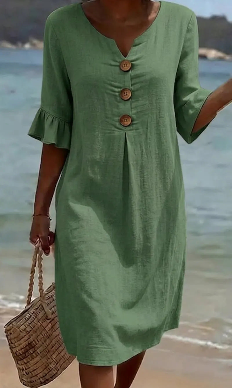 Casual women's dress with floral print