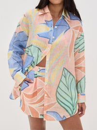 M&H | Tropical Leaf Print Short Set