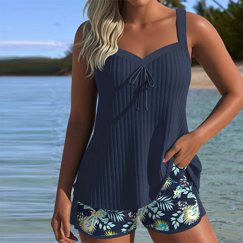 Maya | Striped Two-Piece Tankini