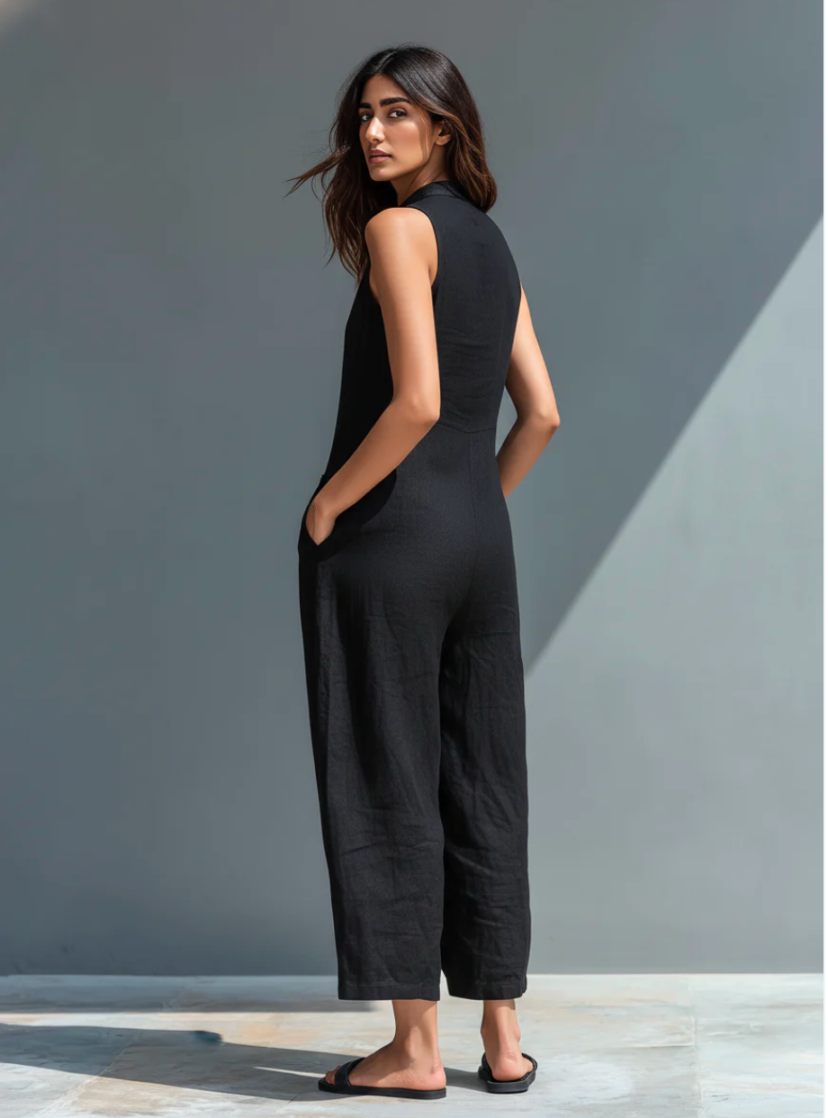 Imani | Linen-Blend Jumpsuit