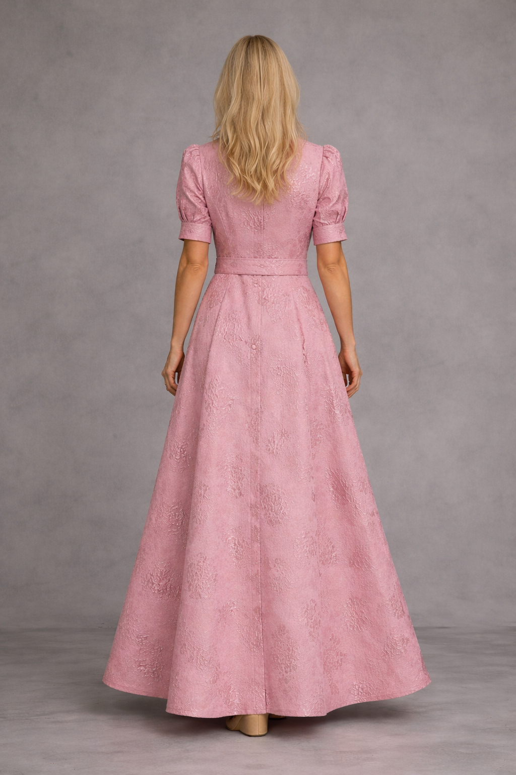 Rose | Printed Belted Maxi Dress