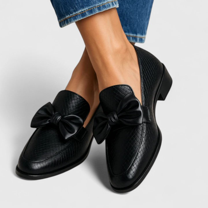 Bow-Detail Slip-On Slippers