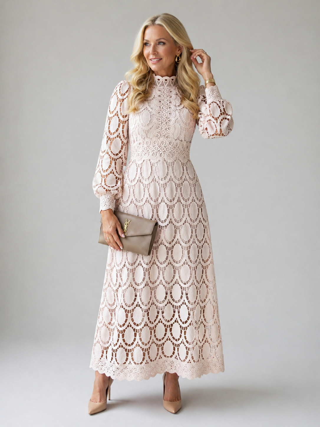 Bianca | Lace Midi Dress