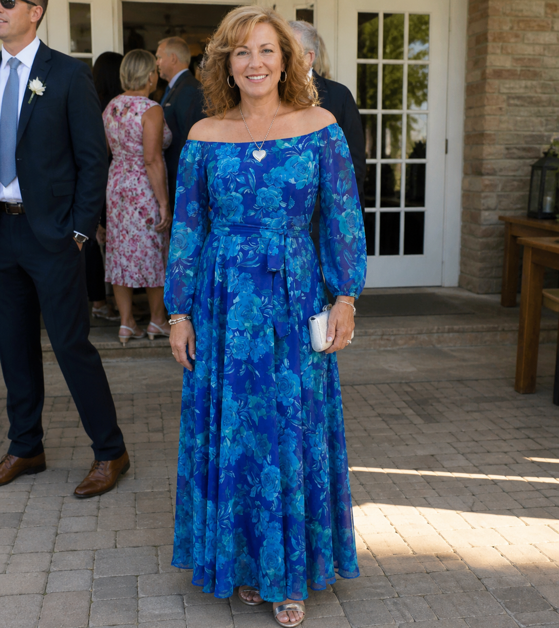 Off-Shoulder Floral Maxi Dress