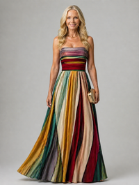 Lightweight Strapless A-Line Dress