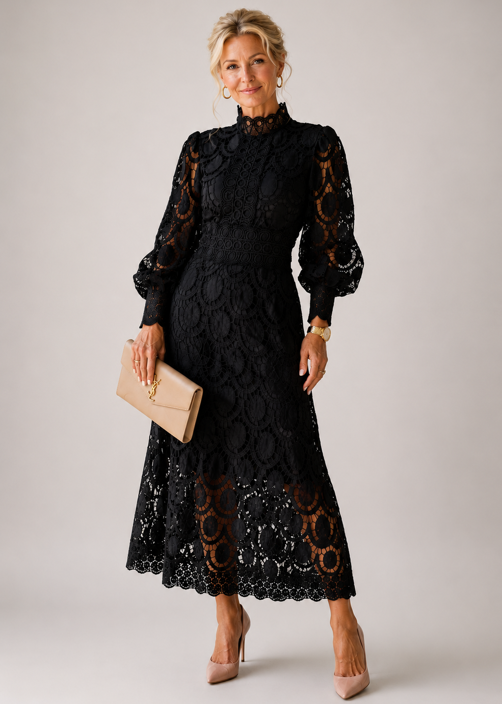 Bianca | Lace Midi Dress