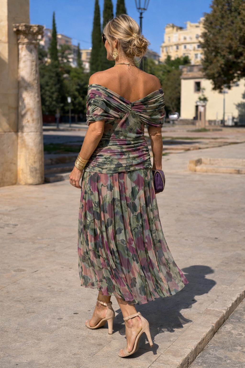 Elegant maxi dress for party with sweetheart neckline