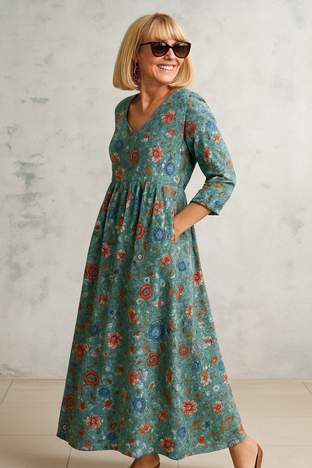 Iris | Vintage Floral Dress