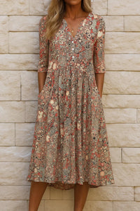 OLIVIA | Elegant dress with V-neck