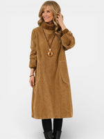 Relaxed Turtleneck Midi Dress