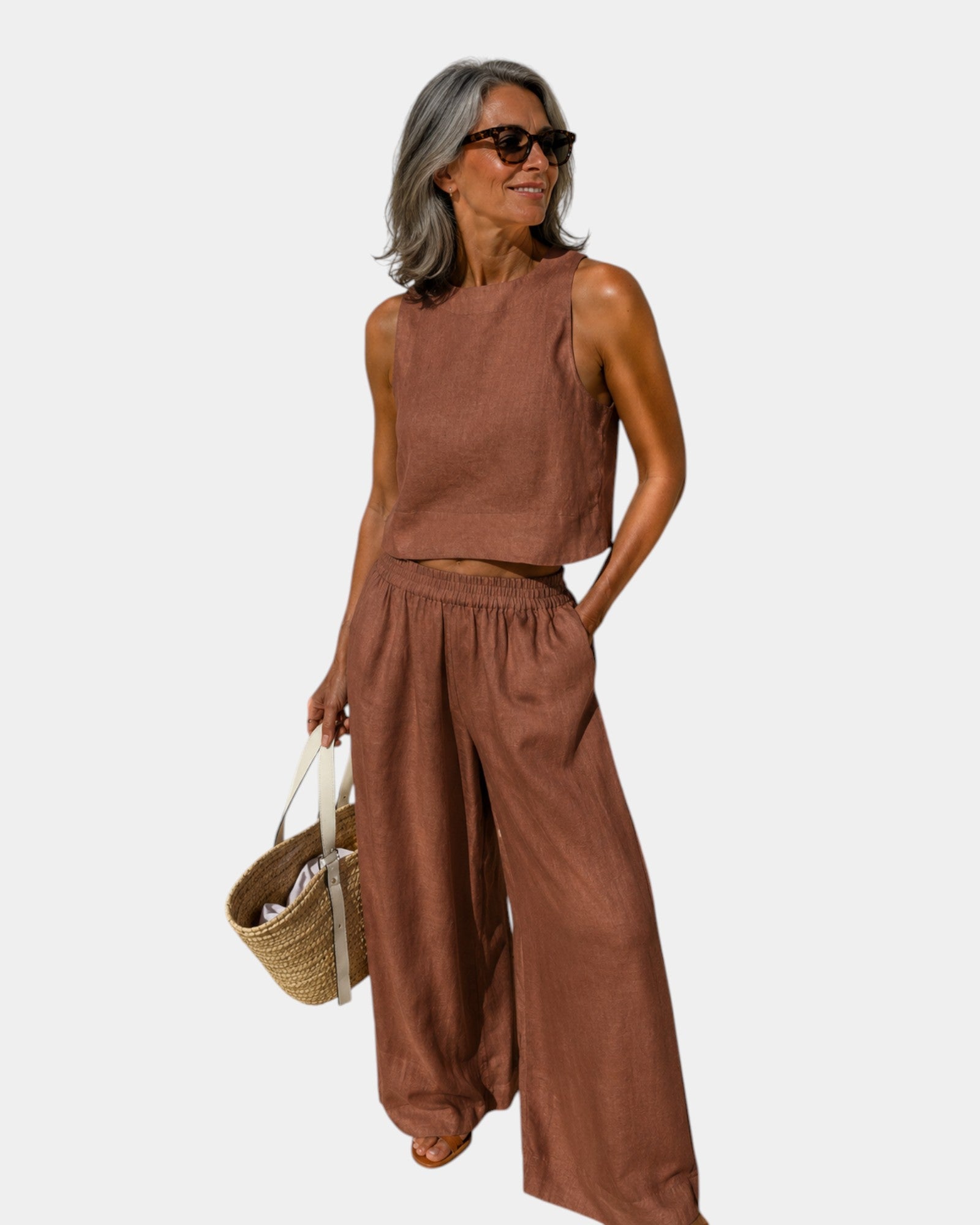 Scheherazade | Cotton and Linen Blouse and Pants Set