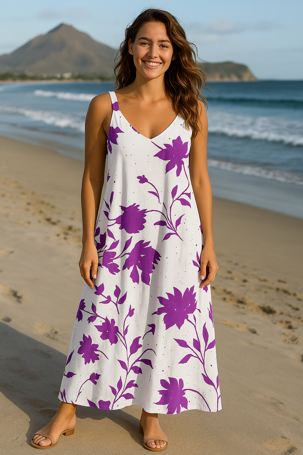Maya | Sleeveless Floral Maxi Dress