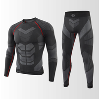 Men’s Thermal Base Layer Set – Breathable Long-Sleeve Compression Top and Leggings for Winter Sports Training and Cold-Weather Wear