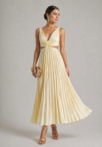 Sleeveless Twist-Front Maxi Dress