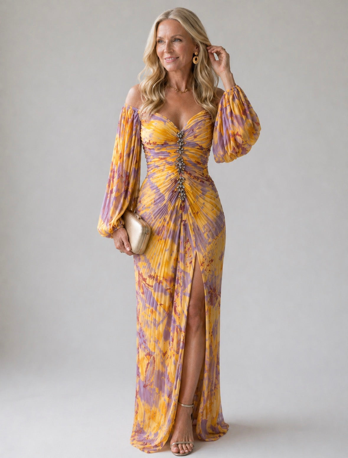 V-Neck Long Dress